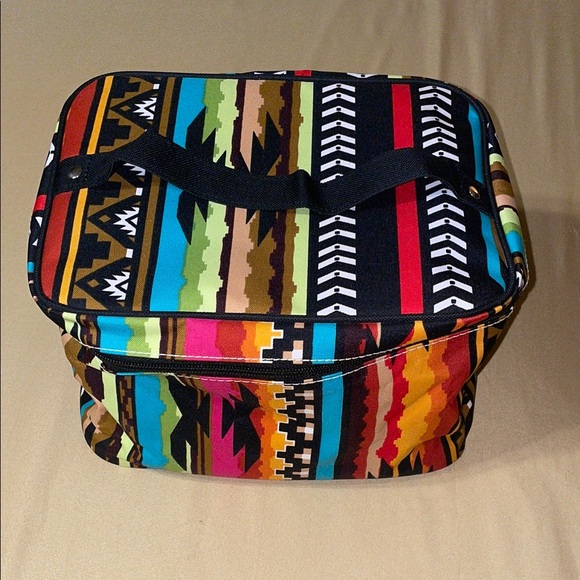 Colorful Patterned Makeup Case - Picture 1 of 3